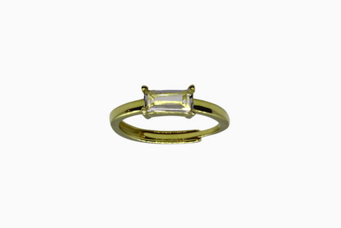 Ameya अमेय | Bergkristall | Ring | 18K Vermeil Vergoldung